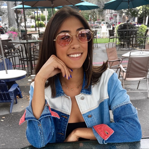 pacsun color block denim jacket